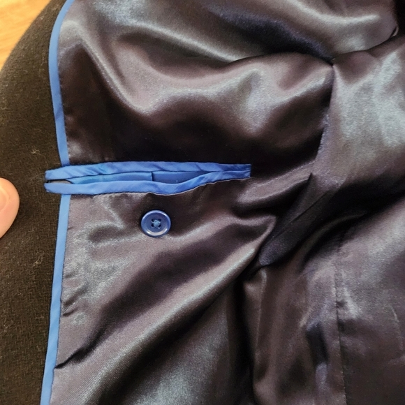 EUC J.Crew Italian Stadium Cloth By Nello Gori Black Women's Coat, Size 4 - Picture 9 of 9